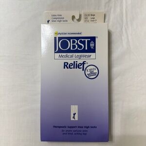 NWT JOBST Relief Medical LegWear Knee High Socks - Beige - Size Large